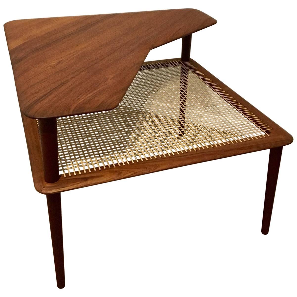 Danish Modern Corner Table by Peter Hvidt & Orla Mølgaard-Nielsen