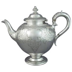 Antique Victorian Sterling Silver Teapot