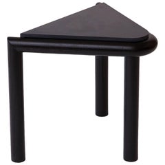 Troika Stool / Side Table in Ash and Corian 'Black' 