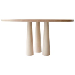 Three Legged Canopy Table Dining Table in Bleached Maple 