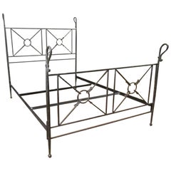 Retro Grand Tour Roman Style Forged Iron Queen-Size Bed