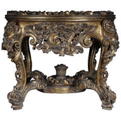 Impressive Solid Salon Table Louis Quinze XV - gold