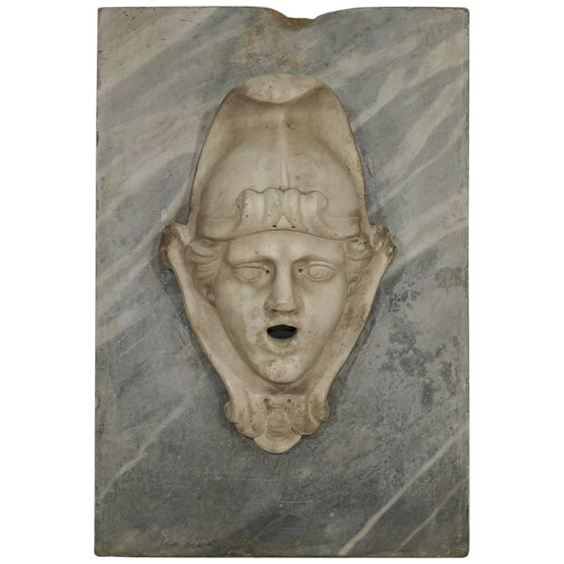 Italian 17th-18th Century Marble Fountain Head