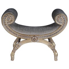Exceptional French Bench, Stool in Empire