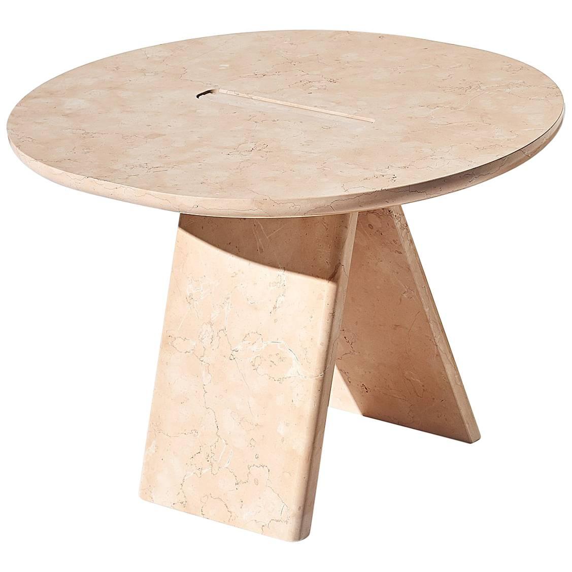 Contemporary Lásta Coffee Table Or Side Table Table High in Pink Marble For Sale