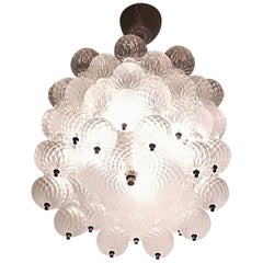 Venini, 1950, Murano Glass Iridescent, Chandelier