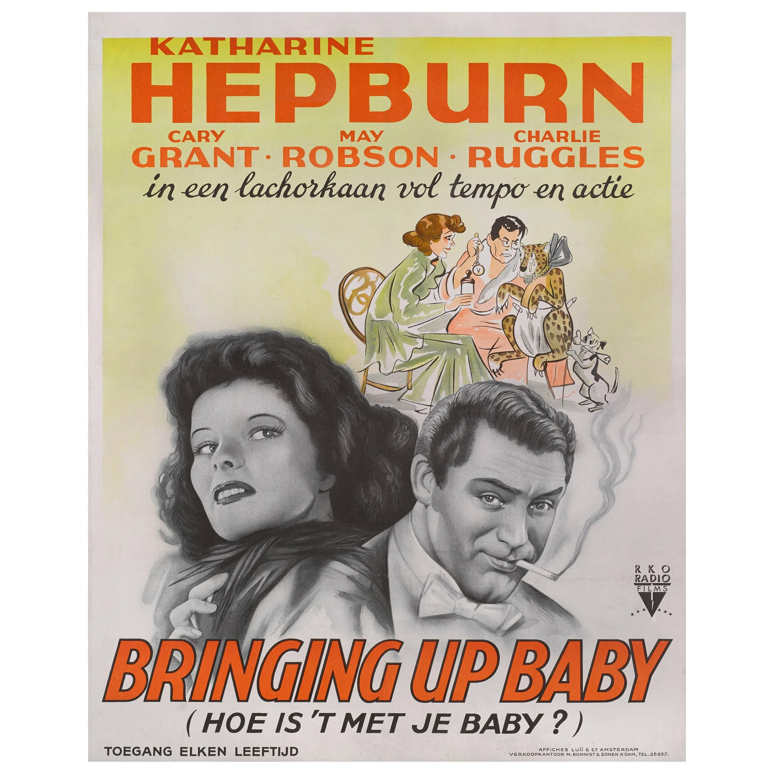 "Bringing Up Baby /  Hoe Is't Je Baby ?" Original Dutch Movie Poster