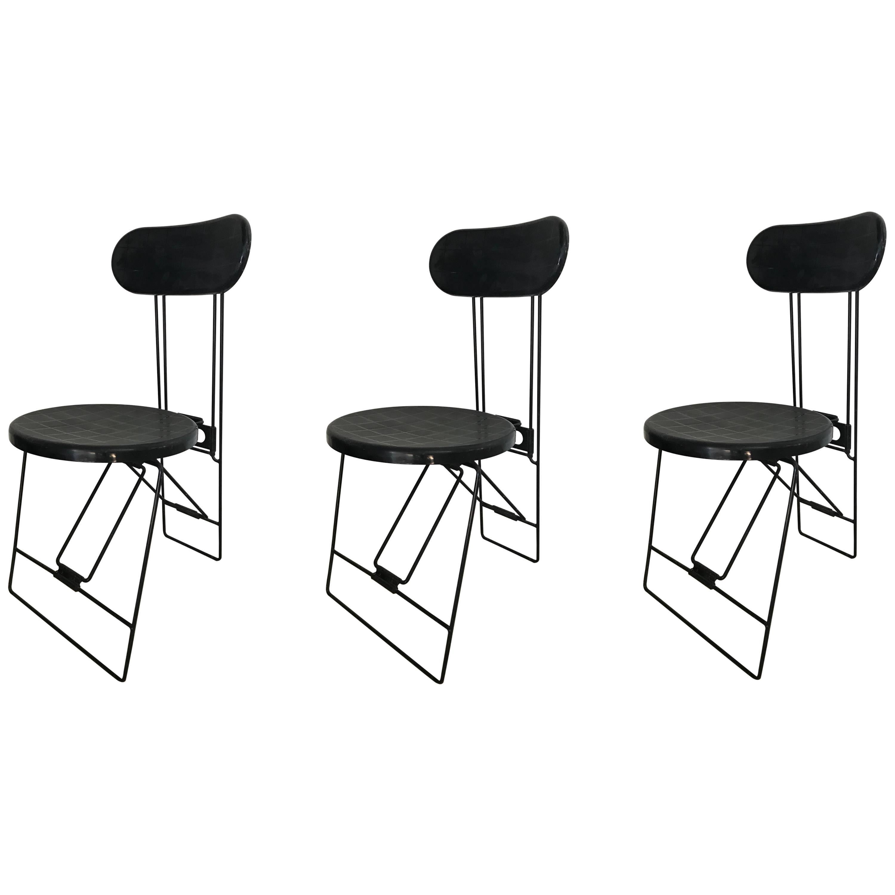 Set of Three Andries Van Onck & Kazuma Yamaguchi “Cricket” Folding Chairs