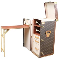 20th Century Very Rare and Exquisite Louis Vuitton Stokowski Writing Desk Trunk