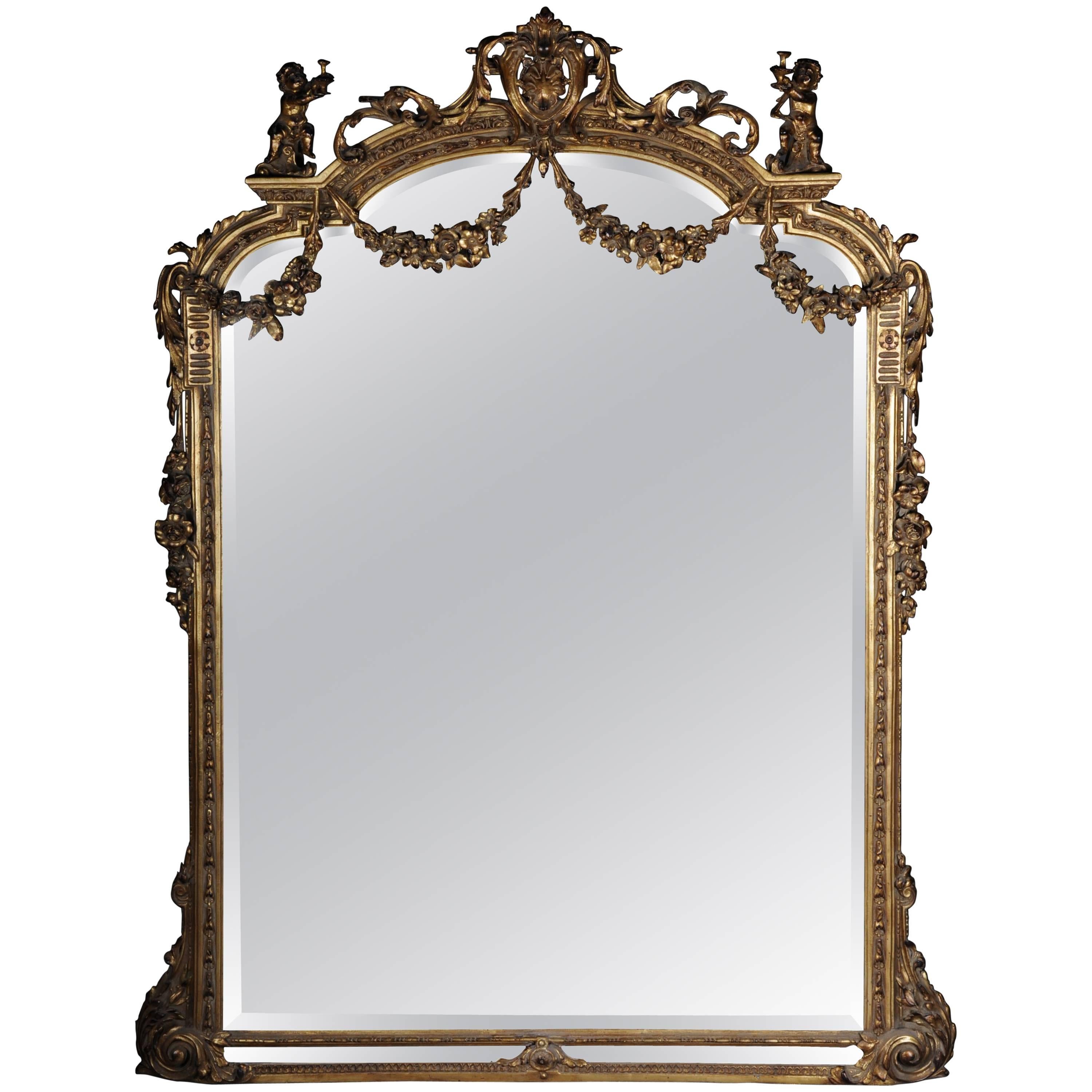 Large Full-Length Standing Mirror in Louis XVI