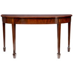 Late 19th Century Demilune Mahogany Serving Table