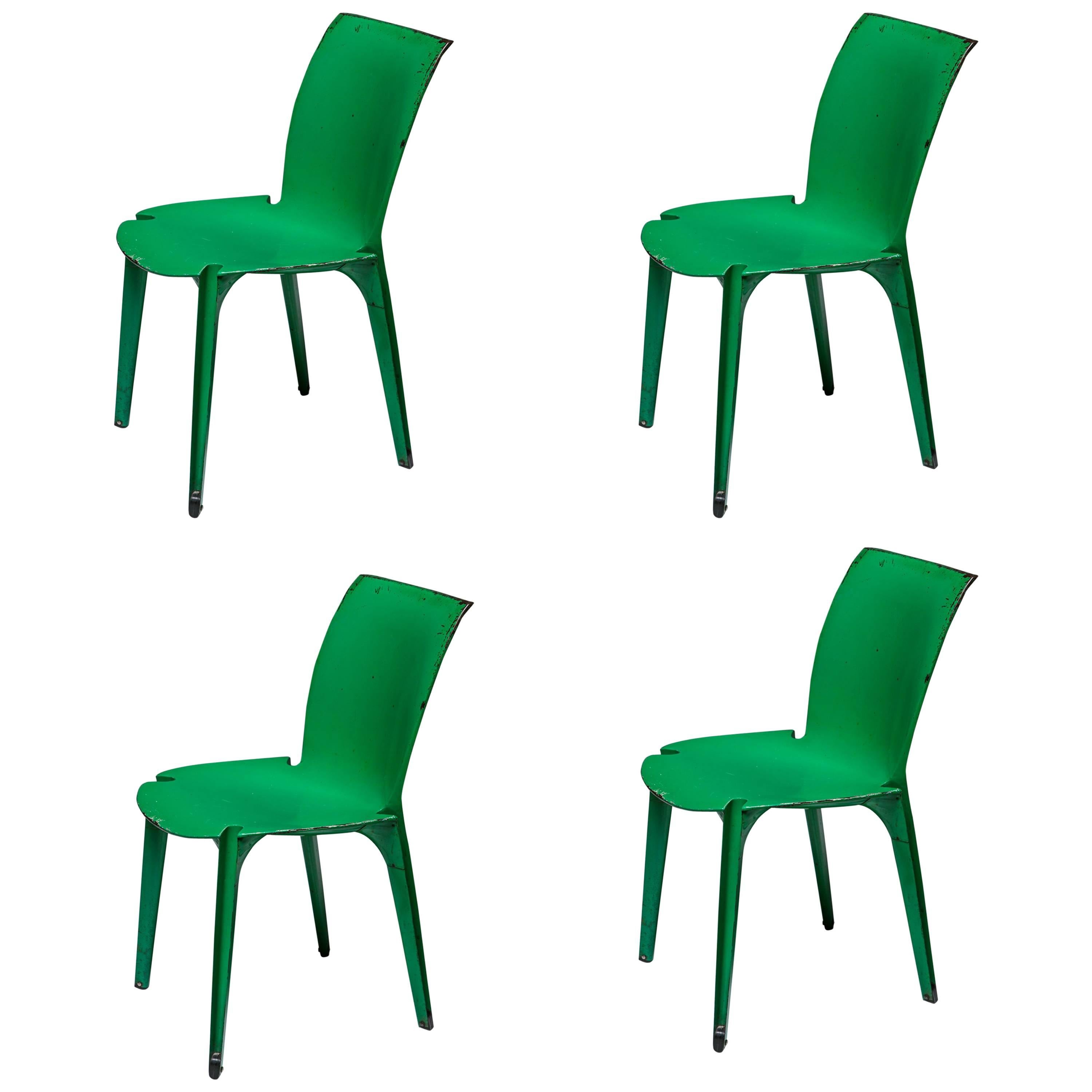 Set of Four "Lambda" Chairs by Richard Sapper and Marco Zanuso for Gavina