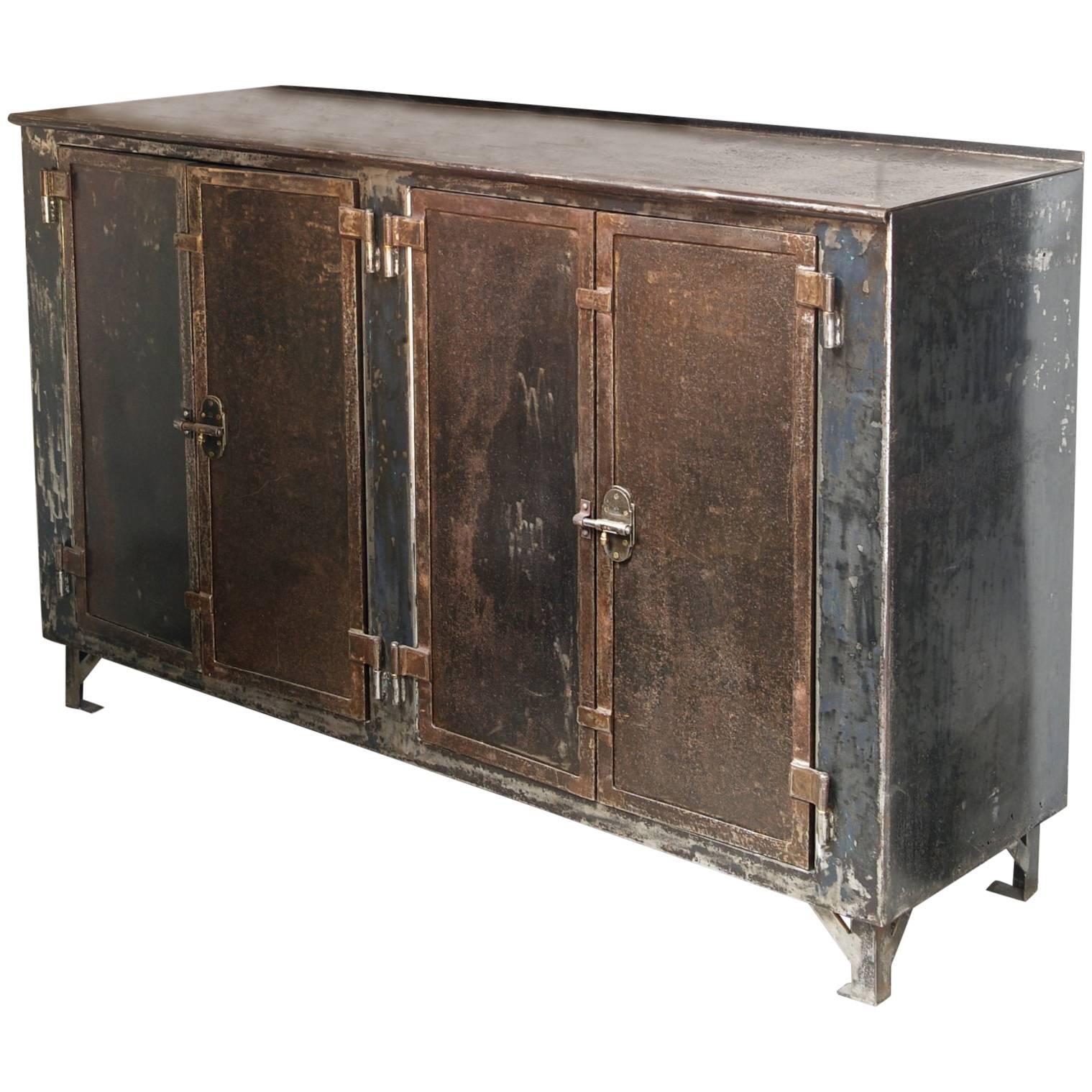 Piece of Furniture in Cast Iron with Two Double Doors, France 19th Century For Sale