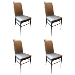 Ensemble de quatre chaises à manger de Philippe Starck pour Baccarat