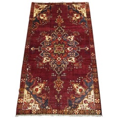 Vintage Tribal Bakhtiari Area Rug with Abrash, circa 1940