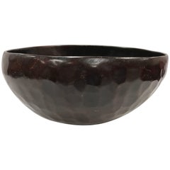 Midcentury Hand-Carved Walnut Bowl