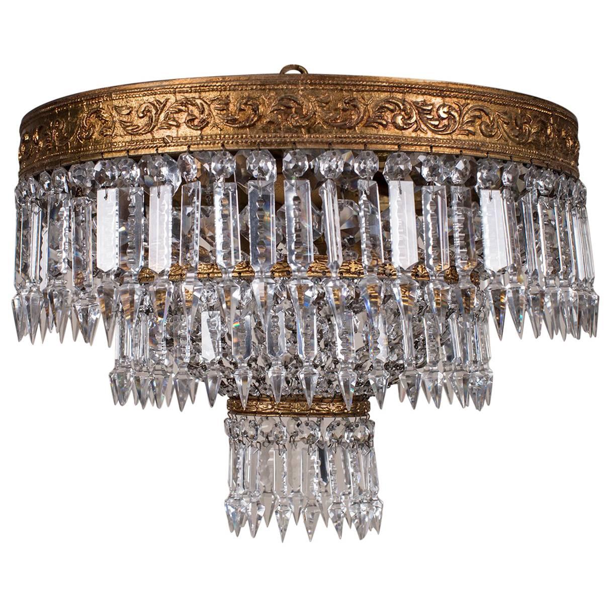 Antique French Empire Style Crystal Chandelier, circa 1900