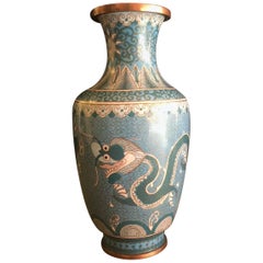 Chinese Five-Tied Emperor Cloisonne Vase from the Republic Period