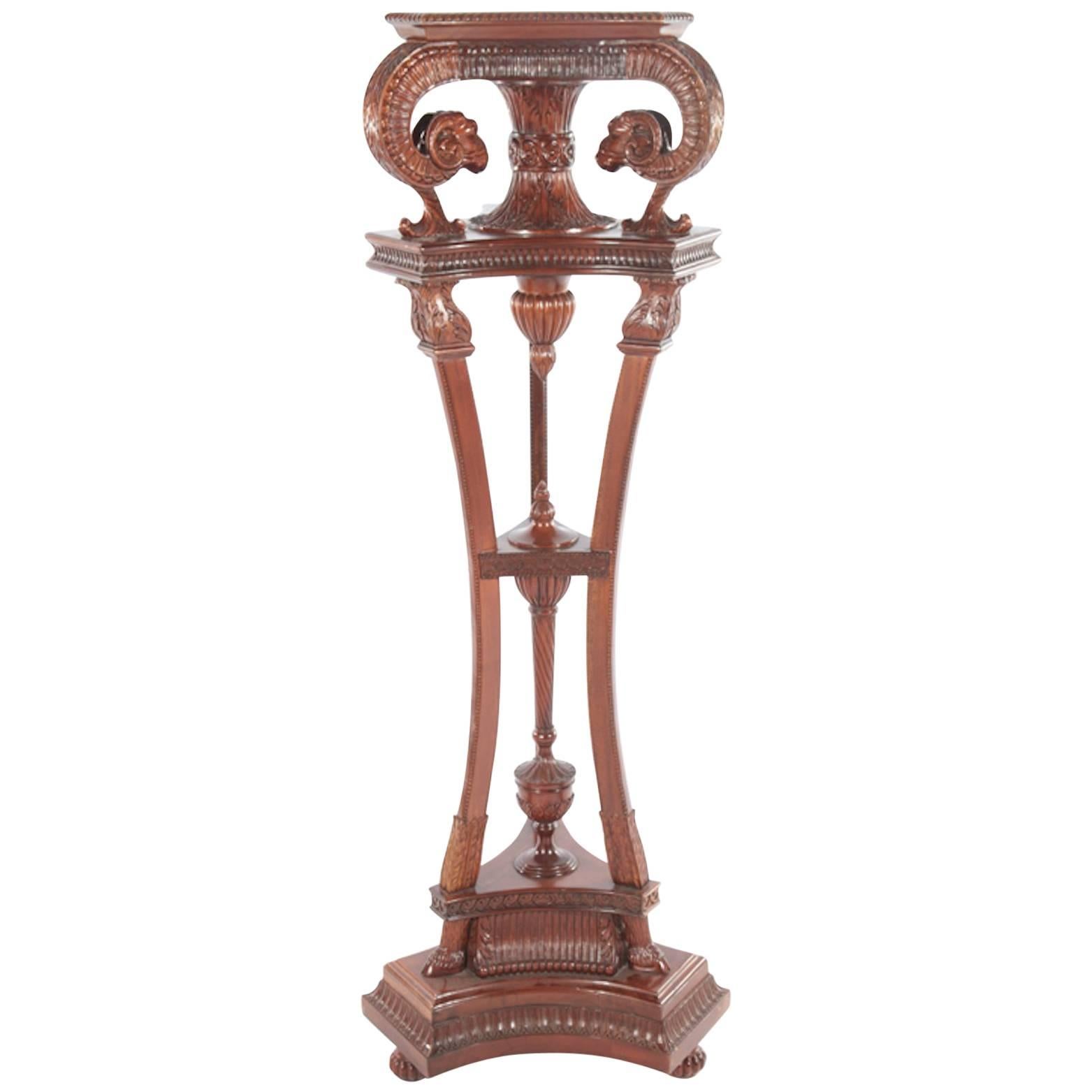 Carved Mahogany Athenienne For Sale