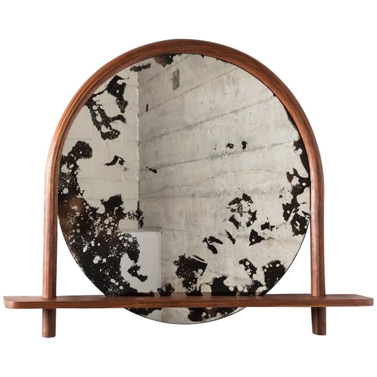 Wall Mirror in Solid American Black Walnut by Hinterland Design For Sale