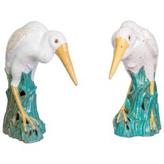 Pair of Mid-20th Century French Colonial Style Herons
