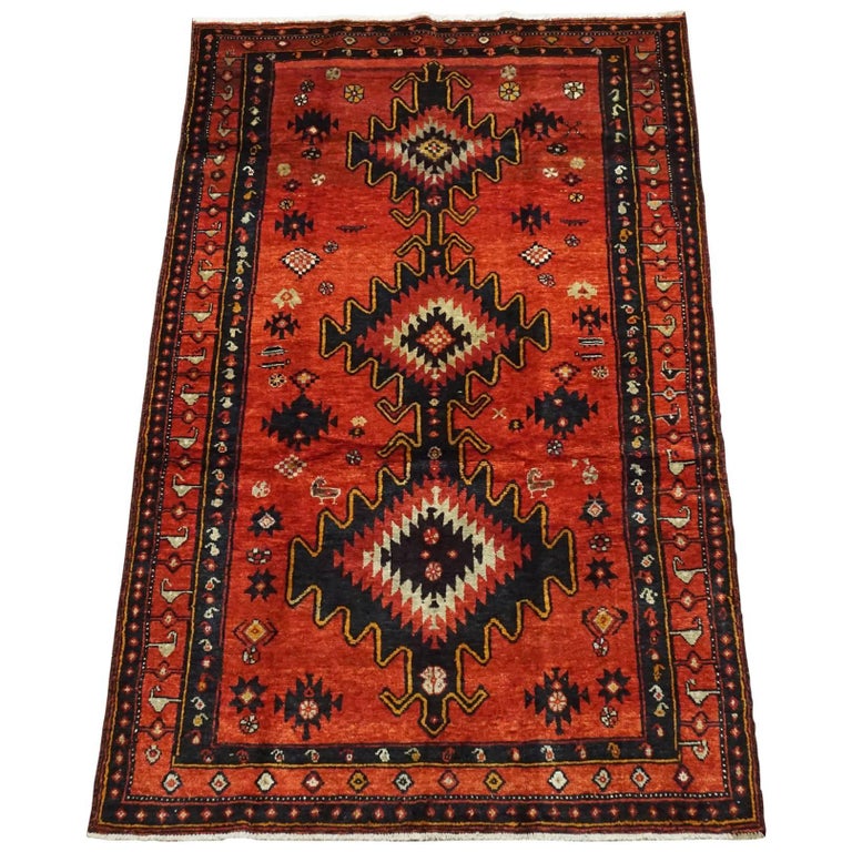 1940s Tribal Lori Area Rug With Abrash And Duck Designs For At 1940s Tribal Lori Area Rug With Abrash And Duck Designs For