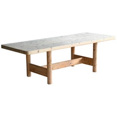 Børge Mogensen Style Long Dining Table in Pine, Danish, Midcentury