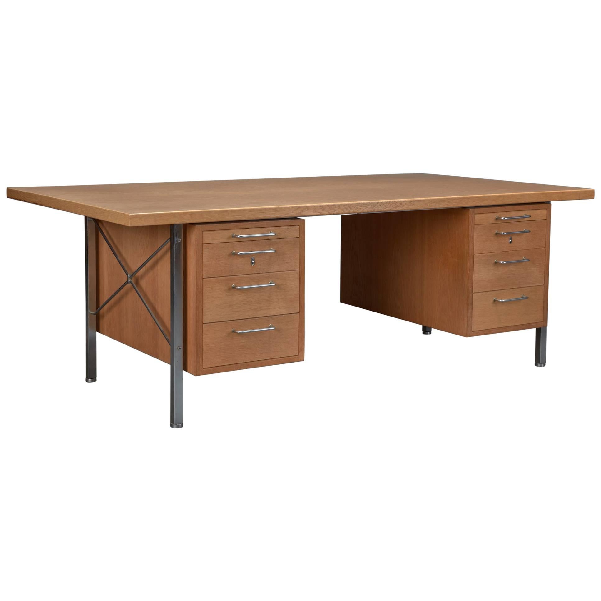 Model A164 Oak Desk by Hans Wegner for Johannes Hansen