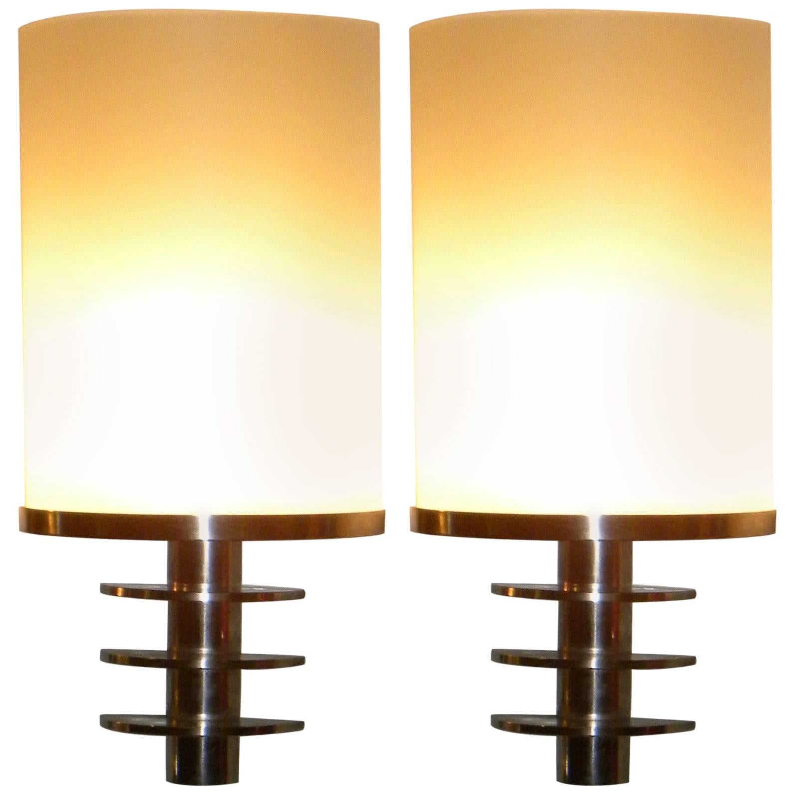 French Art Deco Theatre Style Industrial Sconces