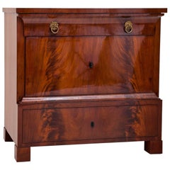 Antique Biedermeier Mahogany Chest of Drawers, Central Germany, 1830s