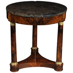Antique Empire Side Table Walnut Root, circa 1810