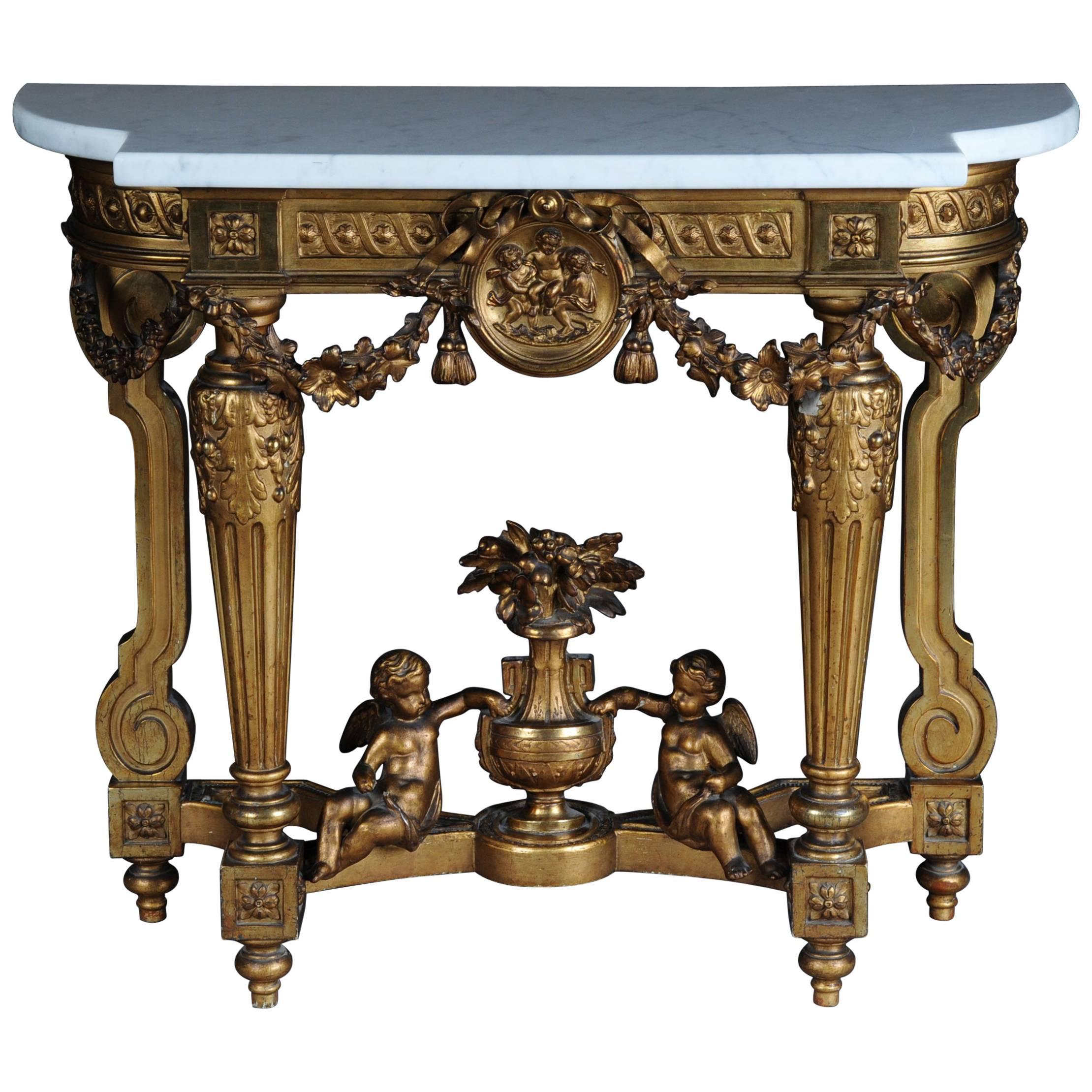Antique French Splendor Console Table, circa 1860