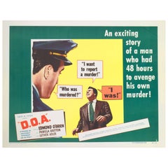 Vintage “D.O.A ? Dead on Arrival”, US Movie Poster