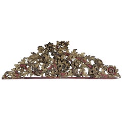 Gran supraporte barroco / elemento ornamental, mediados del siglo XVIII
