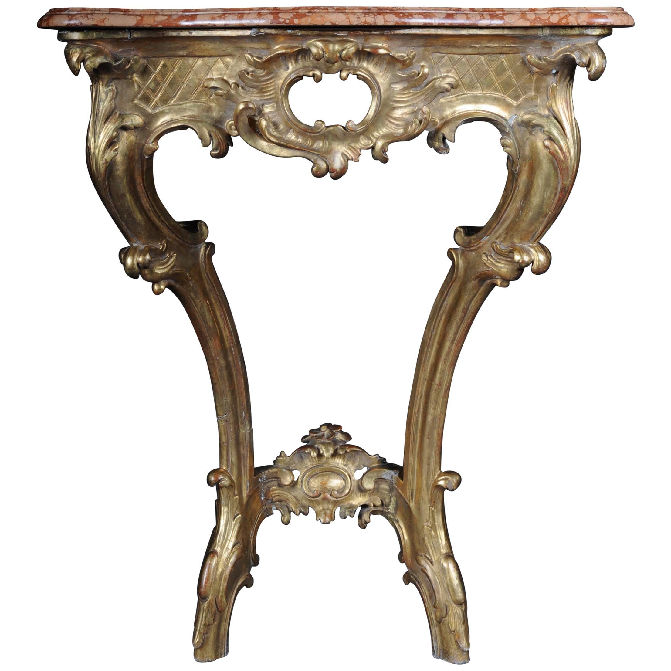 Table console française ancienne, datant d'environ 1790-1810