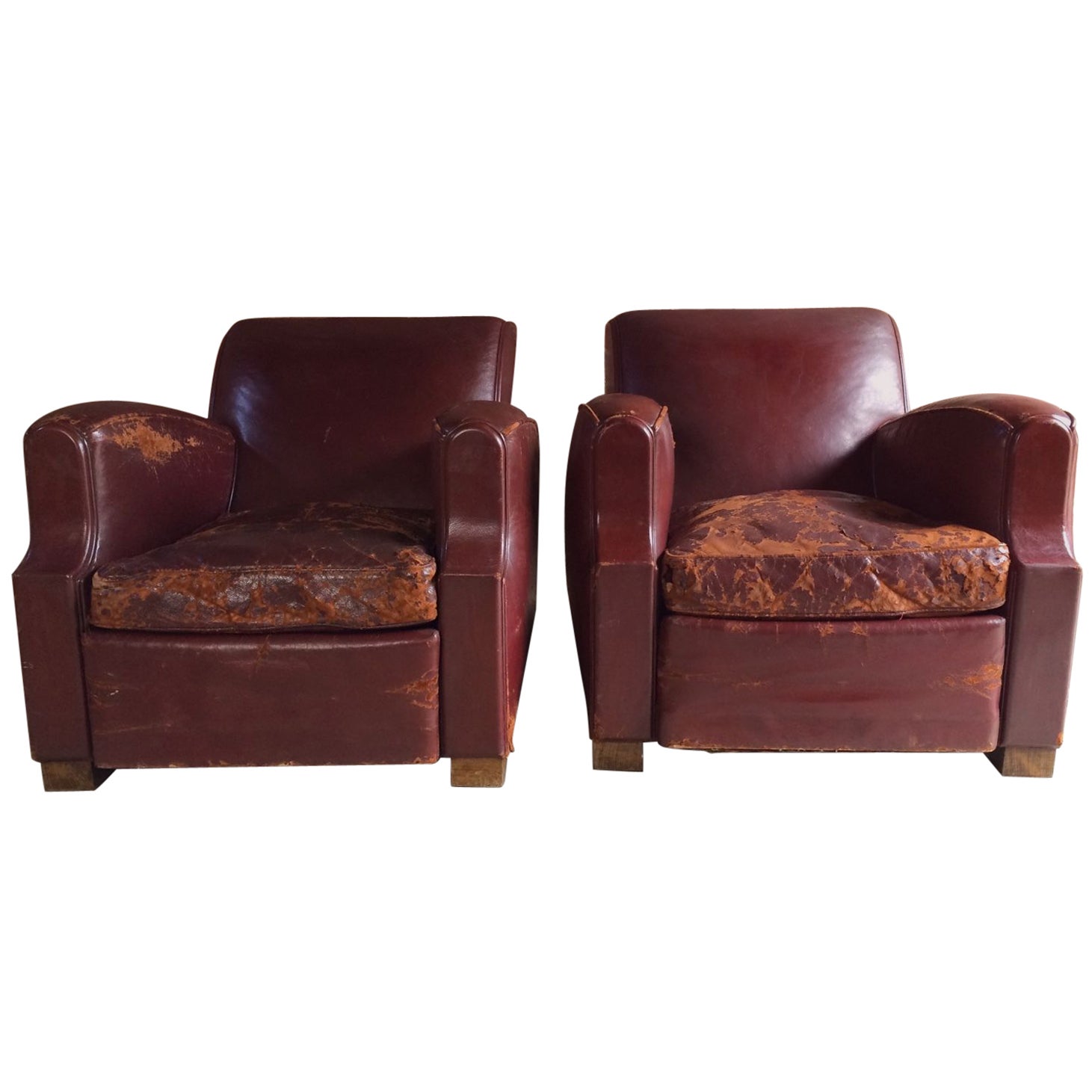 French Club Chairs Armchairs Moustache Cigar Art Deco Pair Of French Club Chairs Armchairs Moustache Cigar Art Deco Pair Of