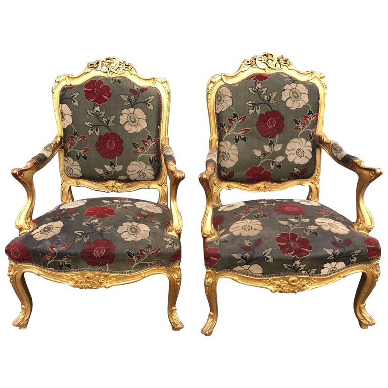 Stunning French Gilt Rococo Style Chairs For Sale at 1stdibs Stunning French Gilt Rococo Style Chairs For Sale at 1stdibs