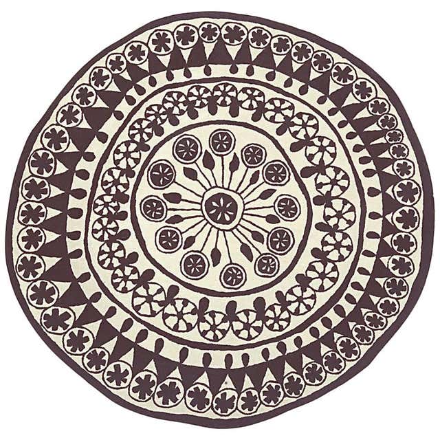 Rangoli Medium Round Hand-Tufted Wool Rug by Nani Marquina For Sale at ...