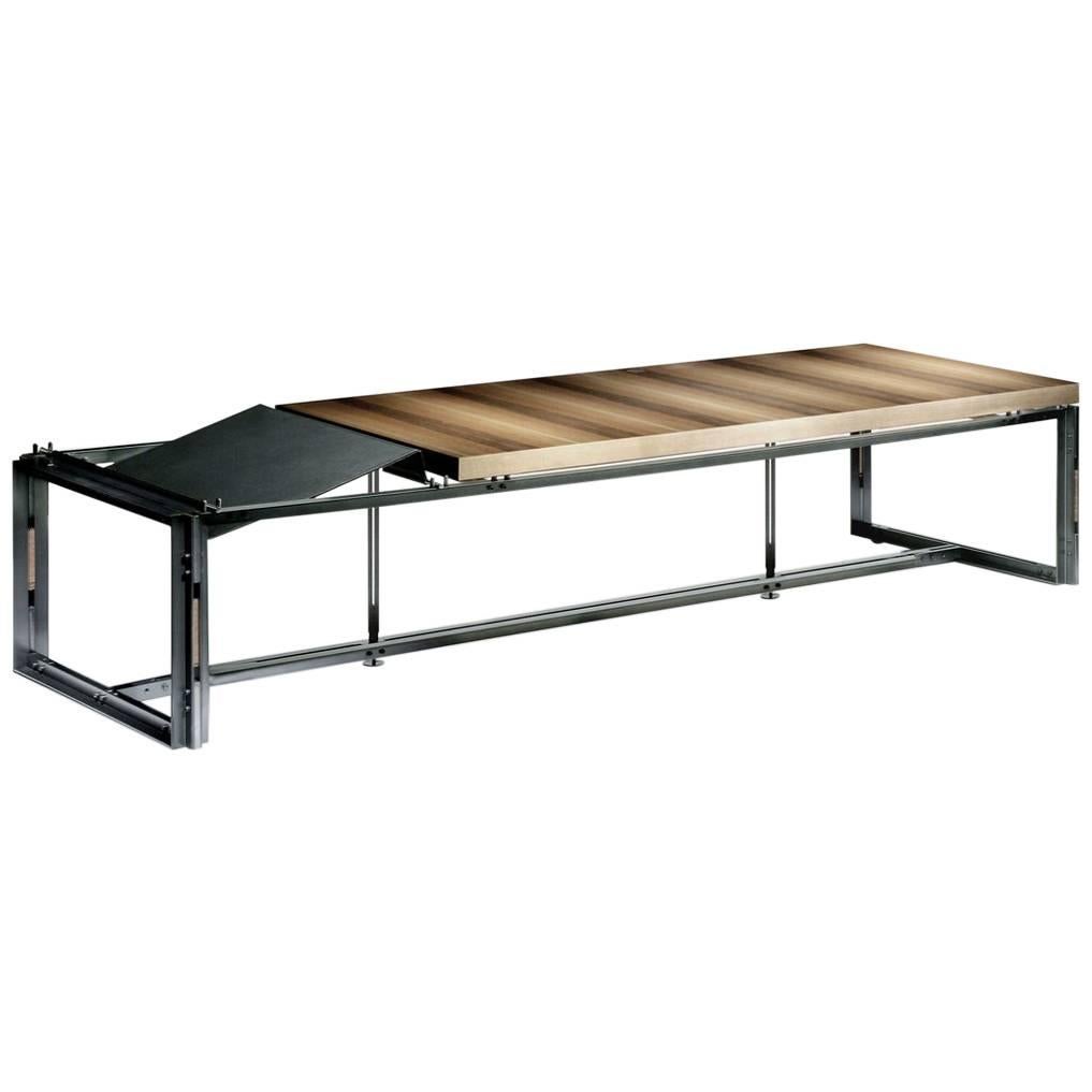 "Tecnica" Rectangular Walnut Low Table/Bench by Jaume Tresserra for Dessie'