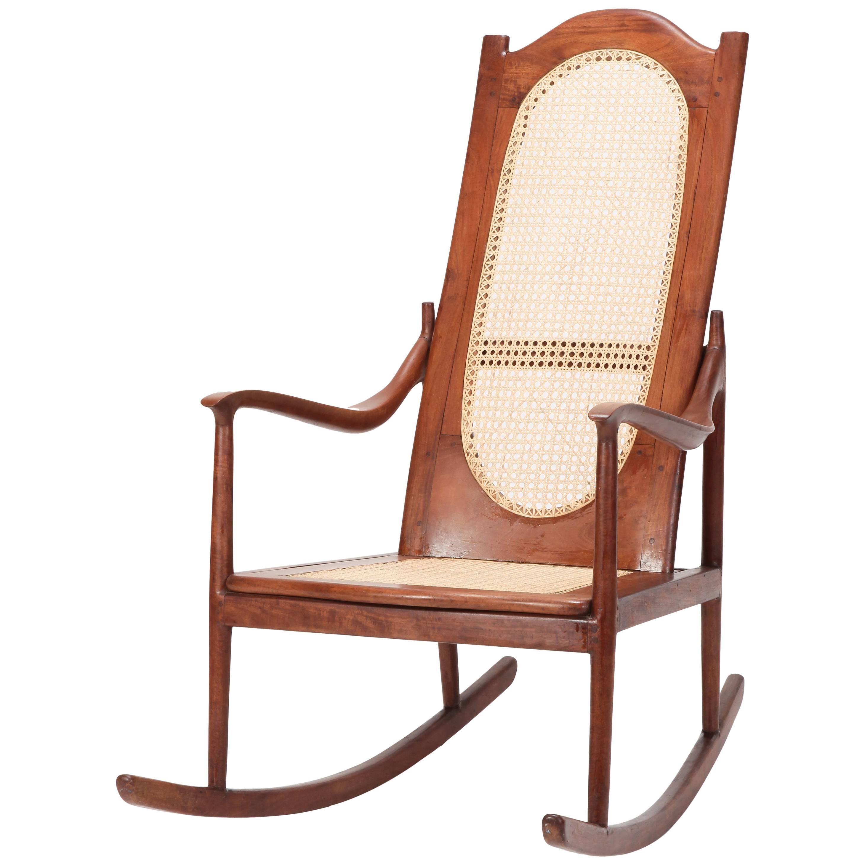 American Rocking Chair Mahogany, 1890 For Sale