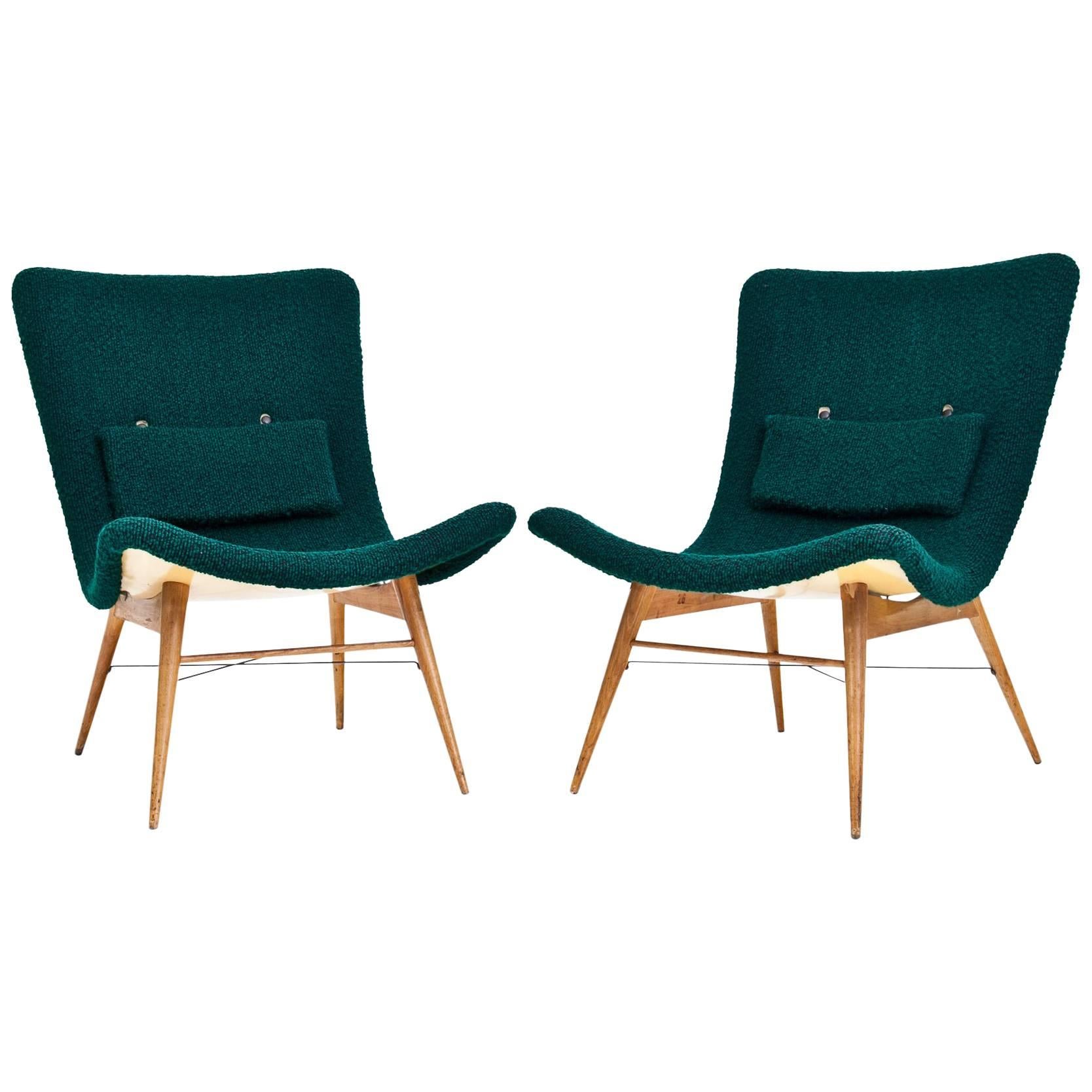 Lounge Chairs by Miroslav Navratil for Cesky Nabytek, Czechoslovakia, 1960s