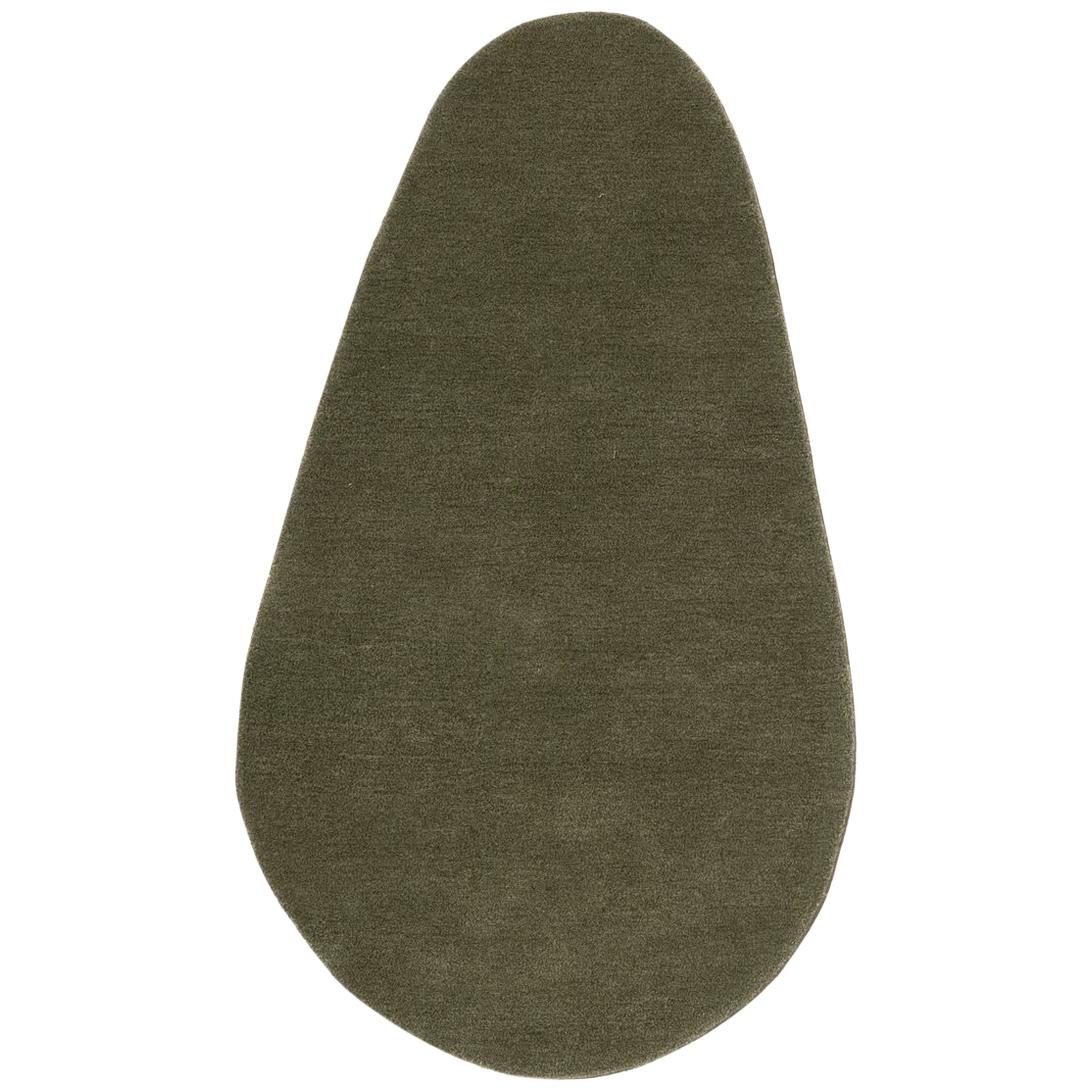 Stone 2 Olive Hand-Tufted Wool Rug by Diego Fortunato For Sale