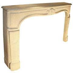Vintage French Country Limestone Mantel