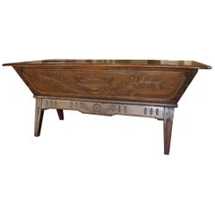 French Country Walnut Petrin, or Dough Bin/ Coffee Table