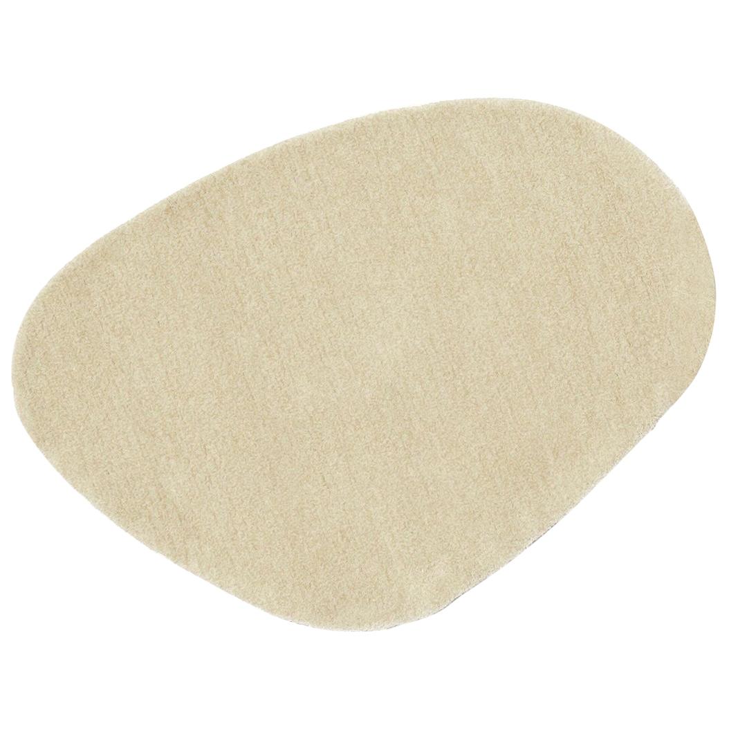 Little Stone 9 Ivory Hand-Tufted Wool Rug by Diego Fortunato
