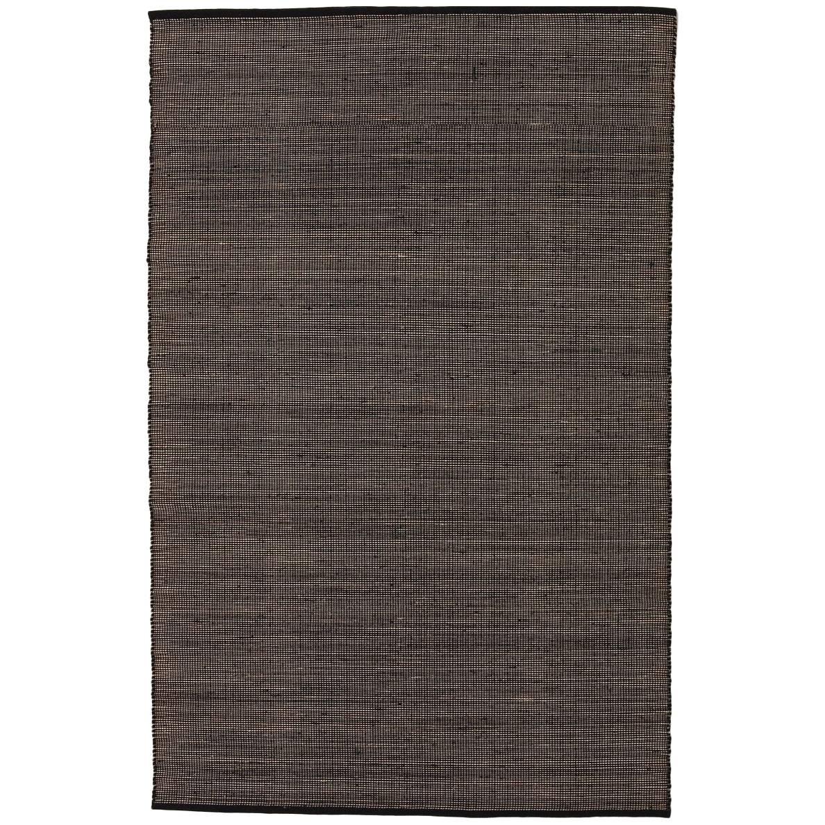 Tatami Black Wool and Jute Rug by Nani Marquina & Ariadna Miquel Large