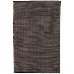 Tatami Black Wool and Jute Rug by Nani Marquina & Ariadna Miquel, Medium