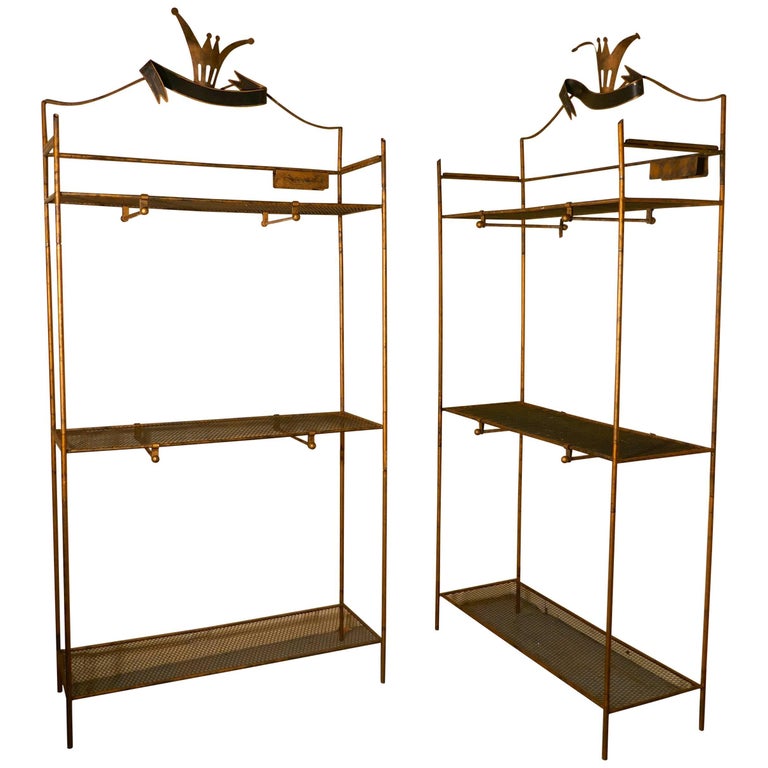 Pair of Art Deco Walnut Shelf Units at 1stdibs