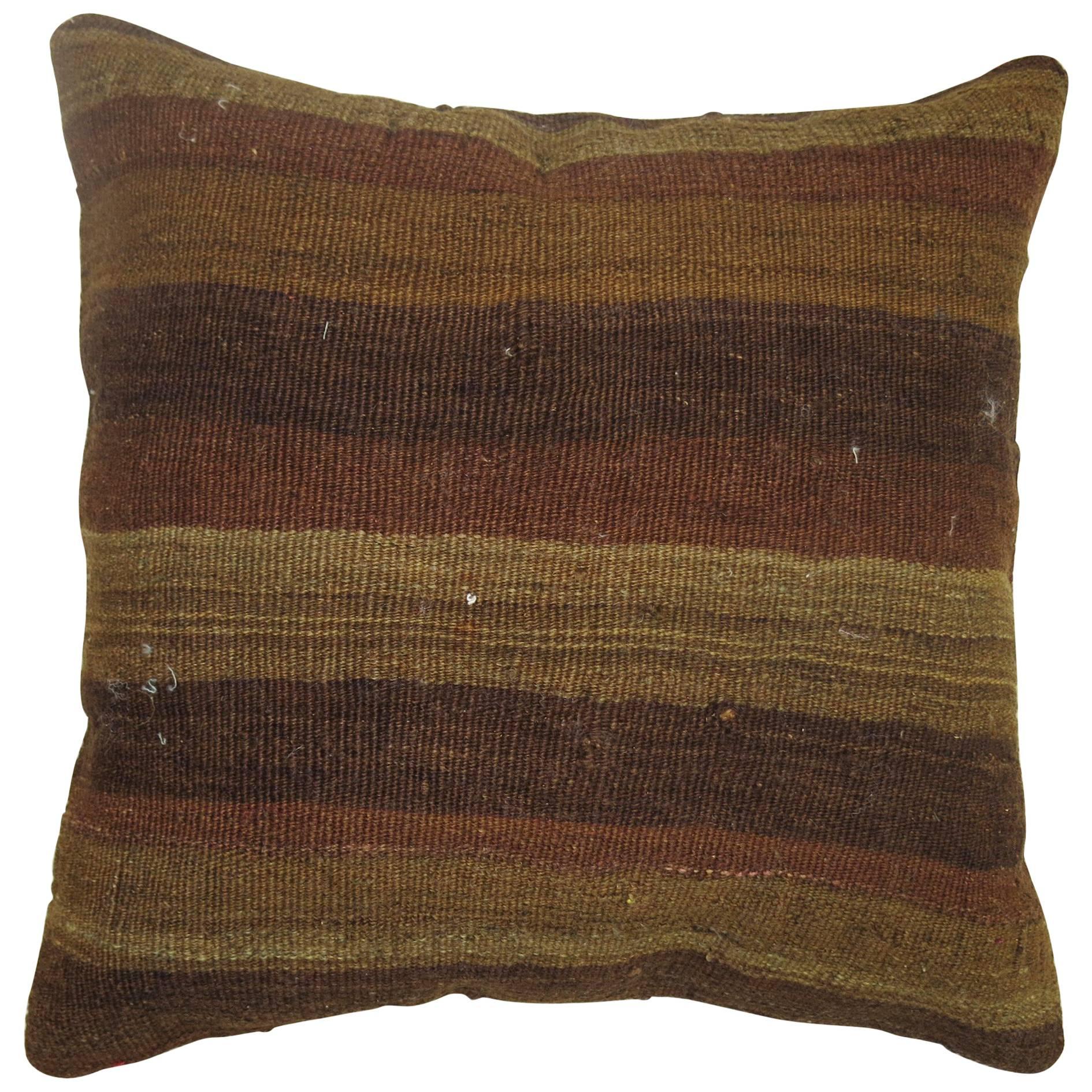 Brown Turkish Kilim Pillow
