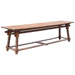 Large Swiss Pinewood Hall or Dining Table, 18th Century